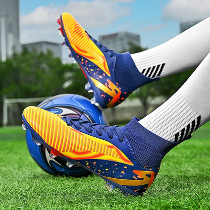 New Men Football Boots Sports Shoes Futsal High Ankle Soccer Shoes High-quality Indoor Non-Slip Outdoor Ultralight Non-Slip