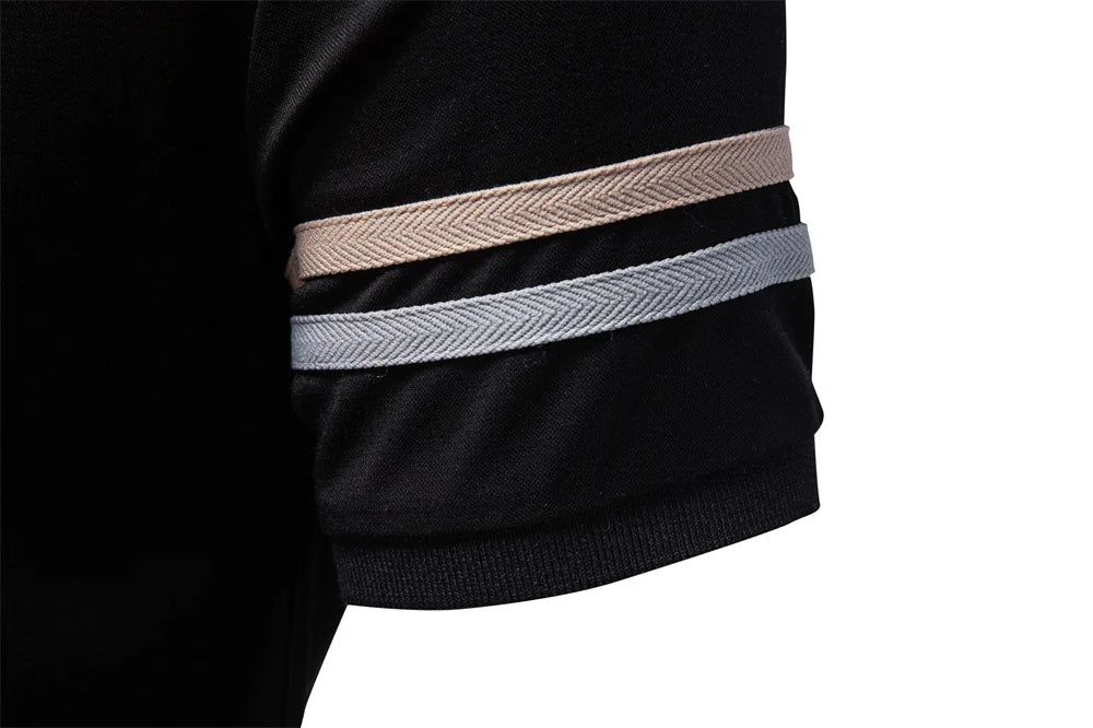 Men's Lightweight Breathable Polo Shirt Half Zipper Collar Solid Color Casual Summer Fashion Top