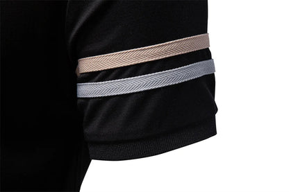 Men's Lightweight Breathable Polo Shirt Half Zipper Collar Solid Color Casual Summer Fashion Top