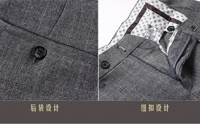 S-6XL Jacket Vest Pants Casual Plaid Retro Business Men's Suit 3Pcs or 2Pcs Set Groom Wedding Dress Blazer Waistcoat Trousers