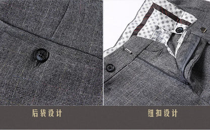 S-6XL Jacket Vest Pants Casual Plaid Retro Business Men's Suit 3Pcs or 2Pcs Set Groom Wedding Dress Blazer Waistcoat Trousers