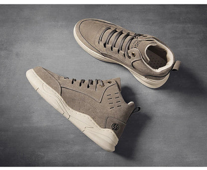 High Top Boots Men's Shoes Fashion Motorcycle Ankle Boots Shoes for Men Winter Boots Men's Sneakers Lace-Up Botas Hombre