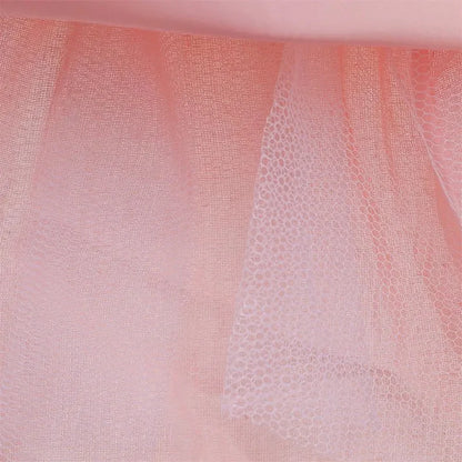 Vestido Borboleta Branco e Rosa de Verão para Meninas Vestido de Noiva de Tule Roupa de Batizado Roupa de Bebê Menina 1º Aniversário