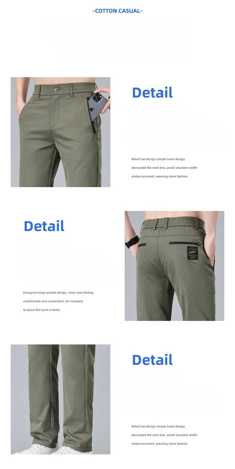 Fashion New in Men's Casual Pants Straight Slim Thin Korean Breathable Comfortable Brand Male Clothing Summer Trousers