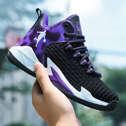 High Quality Children Casual Shoes Mesh Sneakers Comfortable Boy's Sport Shoes Fashion Cushioning Non-slip Kids Basketball Shoes