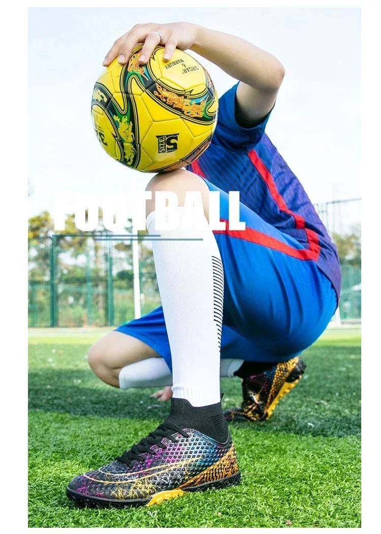 Refreshing Breathable Feet Children's Non-slip Fashion Casual Sports Shoe Youth Soccer Shoes Indoor Outdoor Grass Training Shoes