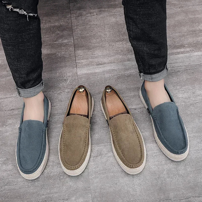 Calçados Masculinos Leves Casuais, Tênis Masculino Respirável para Caminhada, Mocassins, Sapatos Preguiçosos, Sapatos de Condução Antiderrapantes, Sapatos Confortáveis de Pano
