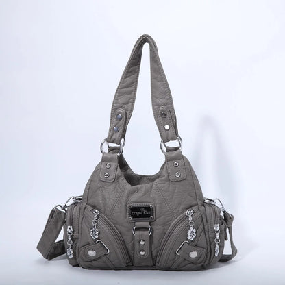 Women Handbags Rose Soft Tote Bag Small Top-handle Purse Fashion Satchel Multi-Pockets Shoulder Bag Hobos Phone Pack