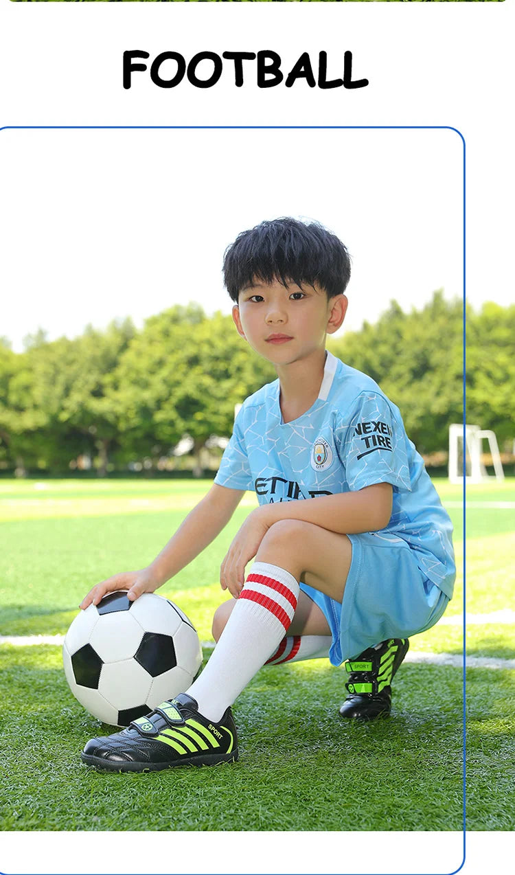 Hot Sale Children Soccer Shoes Cheap Football Cleats Training Football Boots Kids Boy Futsal Turf Sneakers zapatos de fútbol