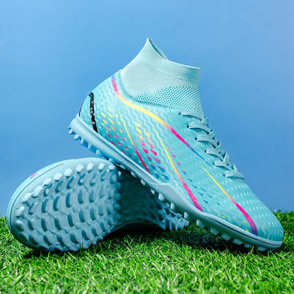 Classic TF Turf football shoes PU Fabric Comfort Upper Rubber Abrasion Resistant Sole Unisex Kids Sports Sneakers