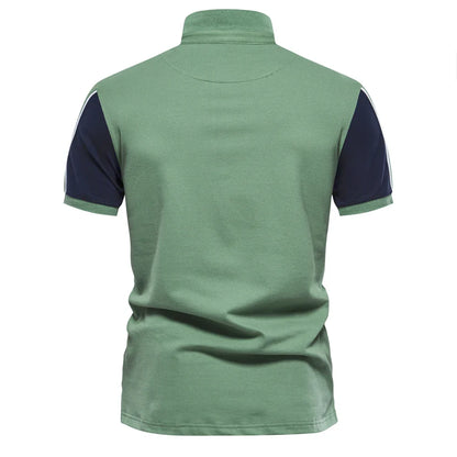 2024 New Summer Patchwork Polo Shirt For Men Brand Quality Short Sleeve Baseball Mens Polos