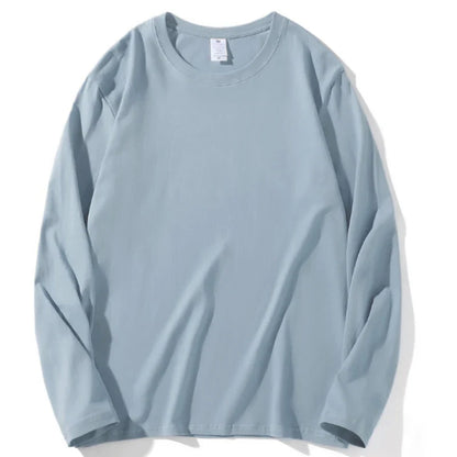 2026 Autumn Women Leisure Cotton Daily Long Sleeve Tops Lady Versatile Round Neck Baggy Clothes Female Concise Solid T-shirts