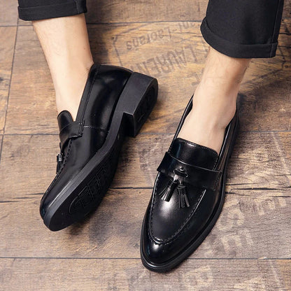 Tassel Wedding Leather Shoes Men Classic Formal Leather Loafers Male Dress Casual Business Shoes For Men Social Brogues Shoes