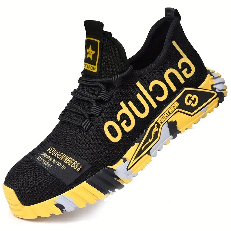 Lightweight Steel Toe Safety Shoes Men Anti-puncture Work Shoes Men Breathable Industrial Shoes Indestructible Work Safety Boots