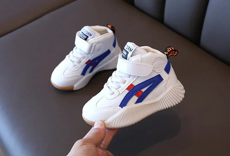 Children New Fashion Sports Shoes Toddler Breathable Mesh Sneaker Soft Sole Basketball Running Shoes Hook and Loop Comfort Shoes
