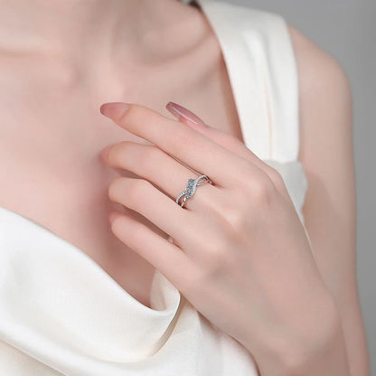 Full Moissanite Ring for Women 925 Sterling Silver with White Gold Plated Wedding Engagement Women's Ring Jewelry Wholesale