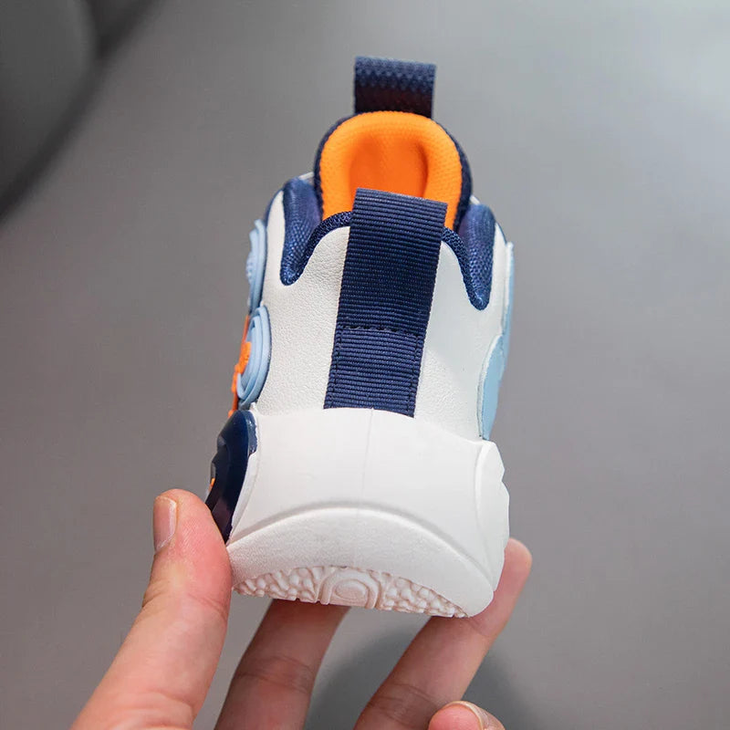 Children Fashion Sneaker Boys Casual Shoes Leather Flat Student Walking Shoes Outdoor Girl Basketball Sports Footwear Zapatillas