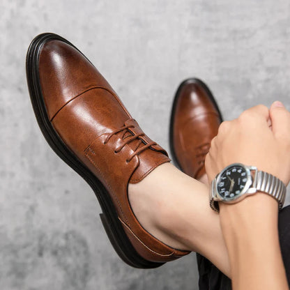 Men Suit Casual Shoes Luxury Men Brogue Dress Shoes Formal Business Leather Shoes Men Brown Wedding Italian Banquet Shoe Size 46