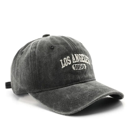 Personality female wash do old letter embroidery LOS ANGELES 1850 cap outdoor male sports travel sun protection baseball cap