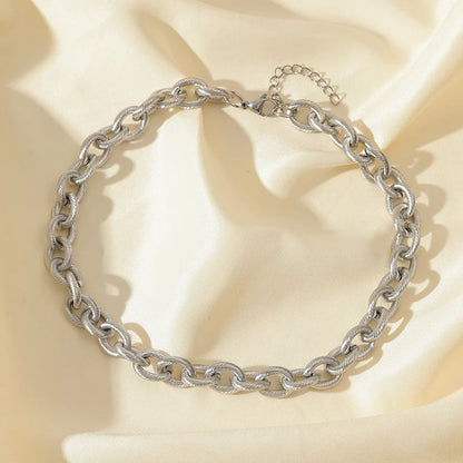 316L Stainless Steel Gold Silver Color Thick Chain Necklace For Women Fashion Cuban Neck Chain Waterproof Jewelry Gift