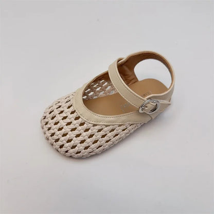 Children's Summer Sandals New Soft Bottom Kids Sandals for Girls Fashion Sequin Causal Beach Shoes Non-slip Breathable Mesh