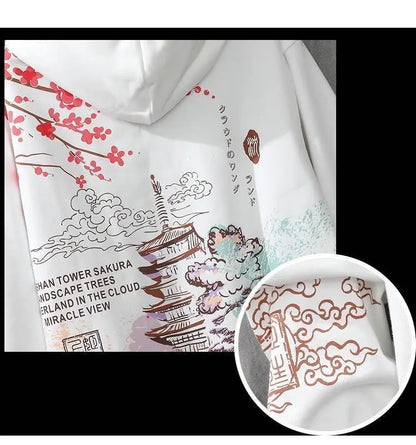 Moletons Pretos com Estampa de Anime Essenciais com Capuz Feminino Estética Coreana Moda Fofa Moletons com Capuz Streetwear para Mulheres