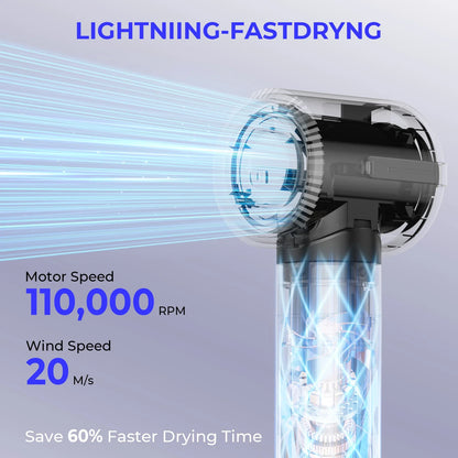 Hair Dryer Brush 7 in 1, Air Styler Set with Curling Iron, Round Brush, Straightener for Women