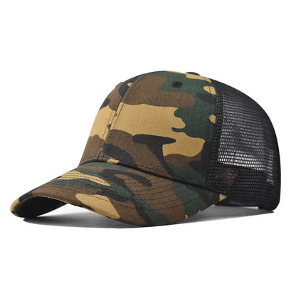 Unisex Cap Slight Curved Brim Style Trucker Hat  Men & Women Casual Outdoor Breathable Summer Cap