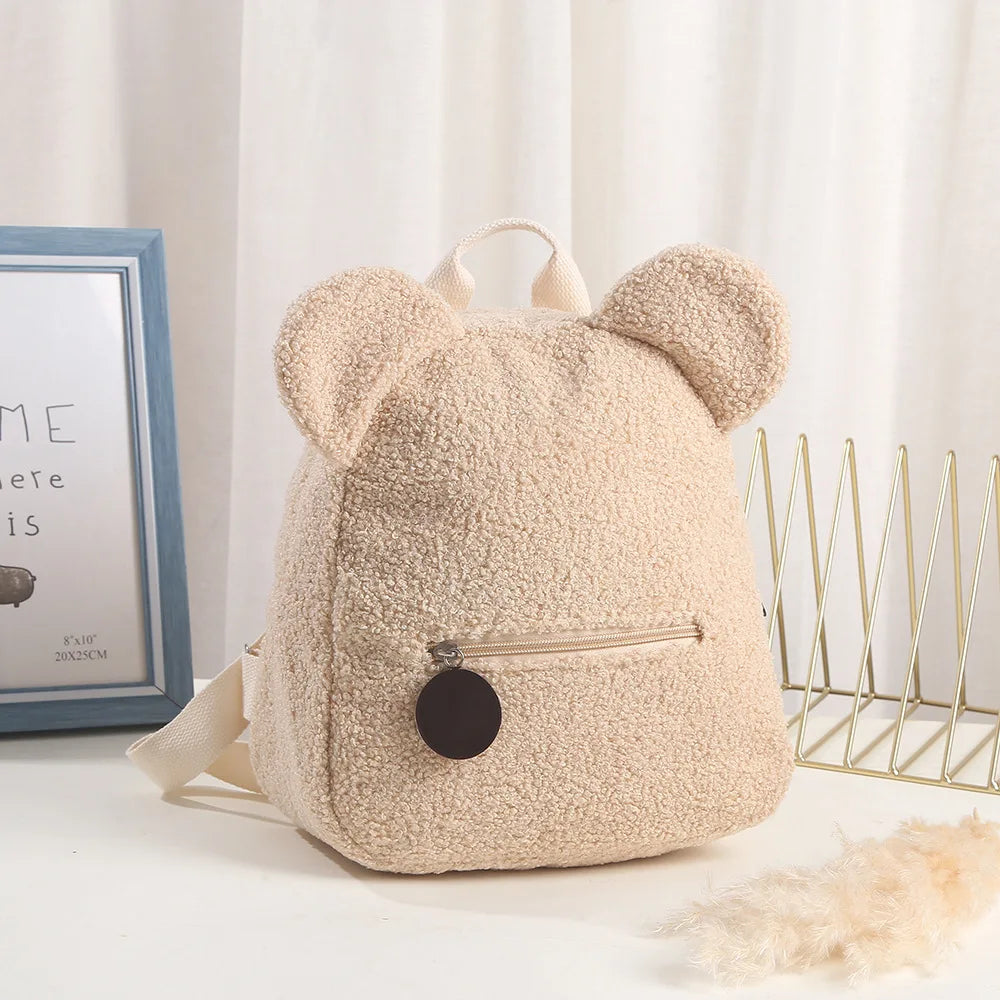 Personalised Bear Backpacks Custom Name Portable Children Travel Shopping Rucksacks Women's Cute Bear Shaped Shoulder Backpack