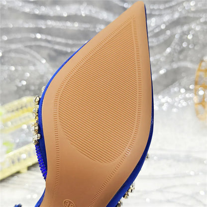 Large Size Women's Wedding Shoes Italian Elegant Women's Party Shoes Solid Color High Heels Women's Formal Shoes