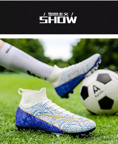 Hot-Selling Football Boots Men's Soccer Cleats TF/FG Wear-Resistant Training Shoes Outdoor Non-Slip Sneakers Size33-46
