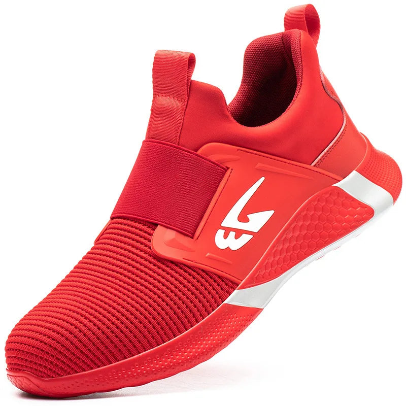 New Summer Safety Shoes Comfortable Men's Sports Shoes Lightweight Waterproof Sneakers Work Shoes Men's Steel Toe Work Boots