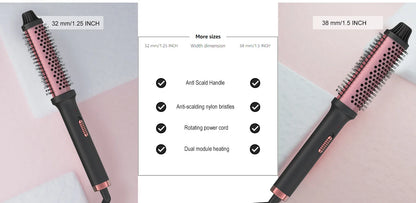Curling lron Brush 2 in 1 Electric Hair Comb Negative lon Hair Dryer Styling Appliances Portable Professional Hair Strai