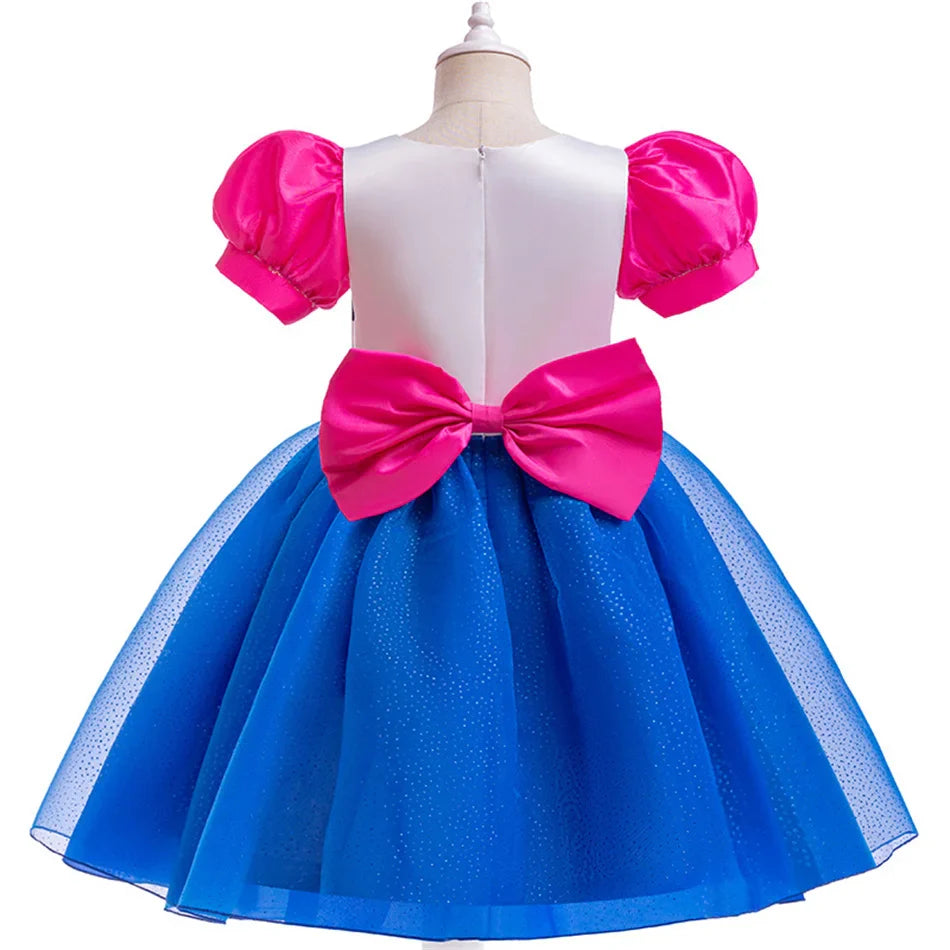 Cats Bow Princess Dress Girls Summer Doll House Cosplay Fancy Cute Frocks Children Holiday Halloween Birthday Party Gown