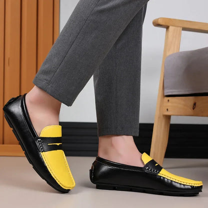 Business Shoes Fashion Casual Shoes Man Luxury Leather Loafers Breathable Slip on Male Boat Shoes Moccasins Driving Shoe