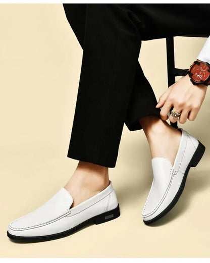 Genuine Leather Men's Shoes Classics Business Dress Shoes Moccasins Slip on Loafers Driving Shoes for Men Casual Shoe Big SIze48