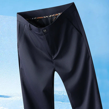 Mens Business Casual Pants Elastic Dress Pants Classic Fit Men Formal Suit Pants Navy Trousers M-3XL