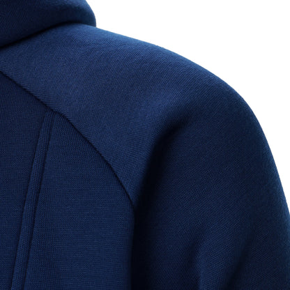 Moletom masculino outono inverno de cor sólida com capuz e zíper lateral manga longa