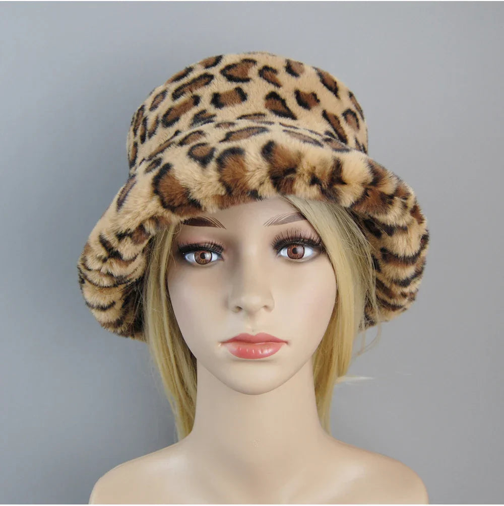 Hot Fashion Fake Rabbit Fur Hats Super Soft Women Winter Hat Cotton Lining Warm Russian Fashion Ski Beanies Plush Solid Color