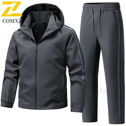 Men's Tracksuit Sets Autumn 2025 Fashion Sportswear Two Piece Sport Suit Jacket+Sweatpants Sweatsuit Men Sports Windproof Suit
