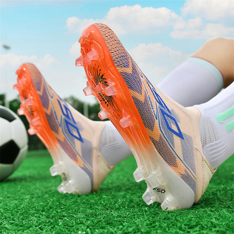 New Men Football Boots Outdoor High-top Soccer Shoes Cleats Hot-selling Grass Match Indoor Sneakers Non-Slip High-quality