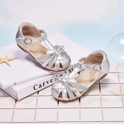 Girls Summer Sandals Children Fashion Shoes Soft Cool Breathable Princess Sweet Party Baby Casual Sandals DB2251120-A