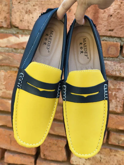 Business Shoes Fashion Casual Shoes Man Luxury Leather Loafers Breathable Slip on Male Boat Shoes Moccasins Driving Shoe