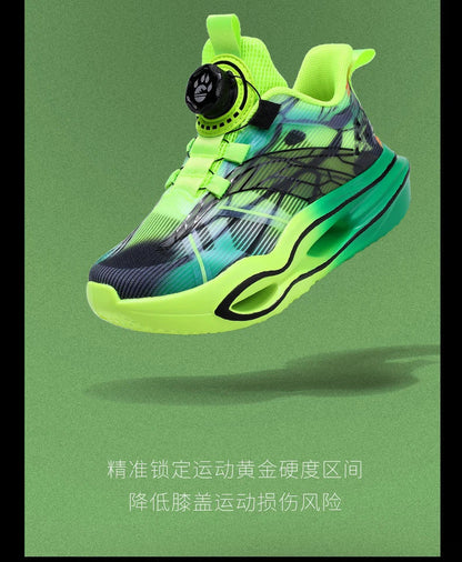 Children‘s Basketball Shoes Cushioned Sneakers Non-slip Breathable Running Shoes Lace-up Boys Girls Athletic Shoes Tennis Shoes