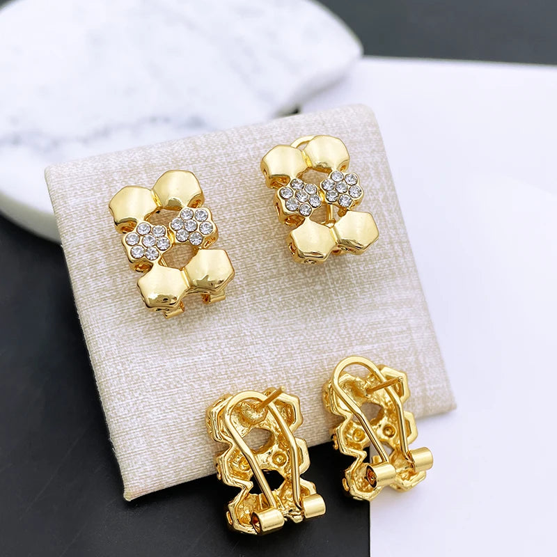 Conjuntos de Joias de Cor Dourada para Mulheres, Conjuntos de Colares para Mulheres, bijoux de mode, conjuntos de joias