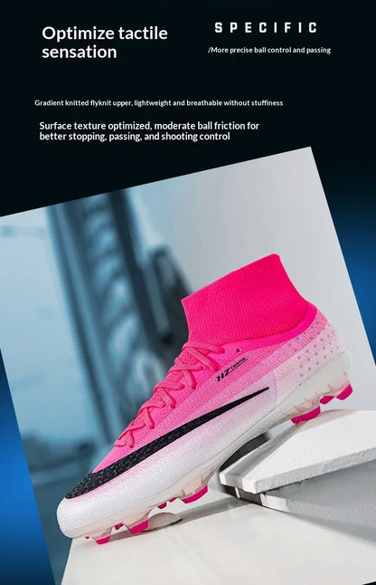 New Men Football Boots Women Professional Soccer Shoes Hot Sale TF/FG Sneakers Unisex High-quality Futsal Cleats Ultralight