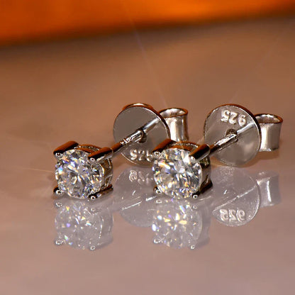 3mm/4mm/5mm/6.5mm/8mm/9mm/10mm/11mm Certified D VVS1 Moissanite Stud Earrings 925 Silver Earrings For Women Men Jewelry