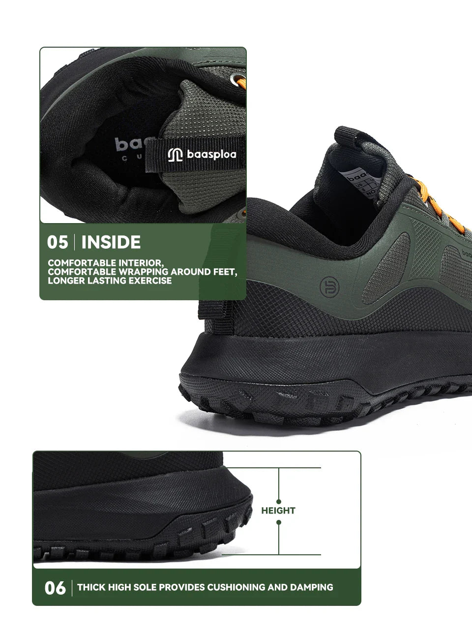 Hiking Shoes Men Outdoor Waterproof Camping Resistant Non Slip Sneakers Male Casual Lightweight Lace-Up Walking Shoes