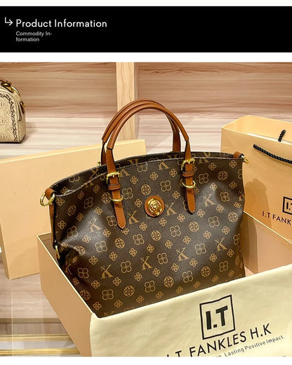 Ladies' light luxury handbag 2025 new high-end designer fashion retro handbag shoulder bag large capacity crossbody bag tote bag