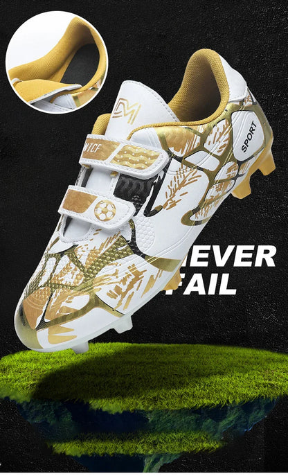 Kids Soccer Shoes Society TF/FG School Football Boots Cleats Grass Sneakers Boy Girl Outdoor Athletic Training Sports Footwear